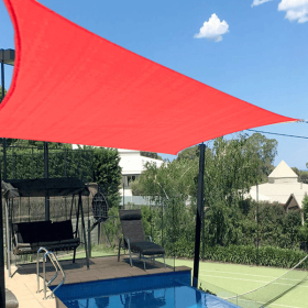 8'X10' Scarlet HDPE sunshade sail