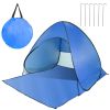 Pop Up Beach Tent Sun Shade Shelter Anti-UV Automatic Waterproof Tent Canopy for 2/3 Man w/ Net Window Storage Bag for Outdoor Beach Camping Fishing U