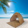Pop Up Beach Tent Sun Shade Shelter Anti-UV Automatic Waterproof Tent Canopy for 2/3 Man w/ Net Window Storage Bag for Outdoor Beach Camping Fishing U